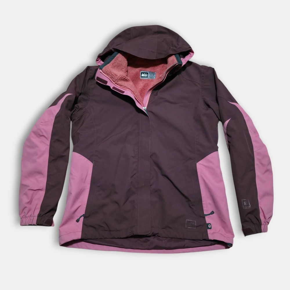 REI Jacket Winter Snow Coat Sherpa Lined Windproof Water Repellent‎ Womens Large